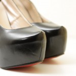 Shiny black leather Yaya high heels from bedroom #7